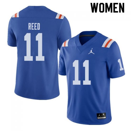 Women's Florida Gators #11 Jordan Reed NCAA Jordan Brand Royal Throwback Alternate Authentic Stitched College Football Jersey WGV5862TK